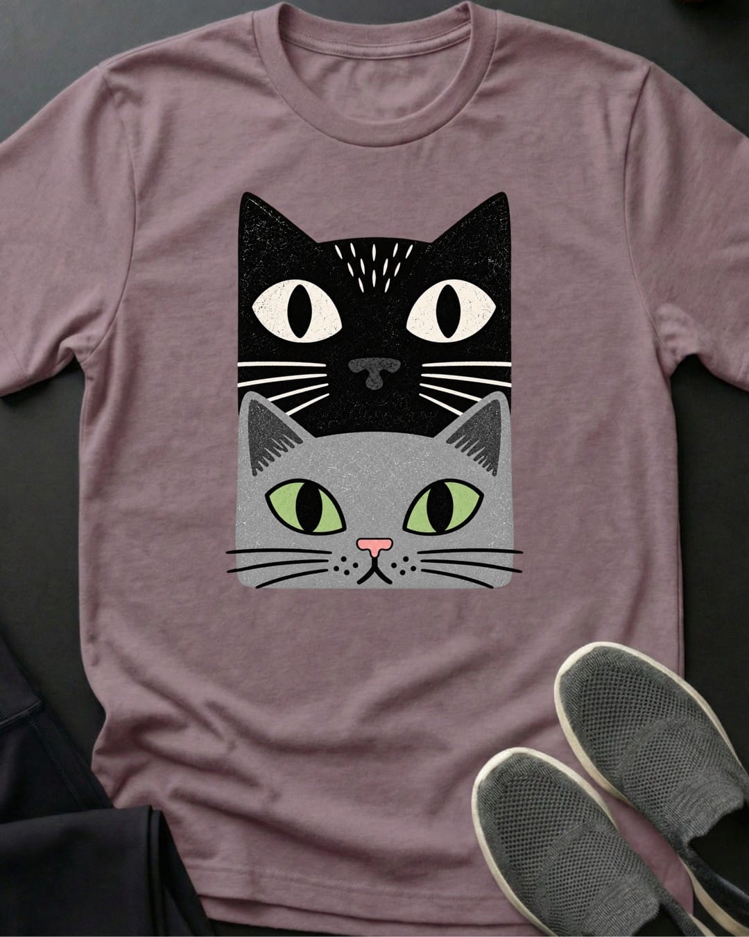 Grey Cat Stack Tee in Paragon