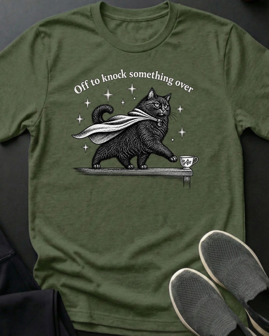 Knock It Over Tee in Military Green