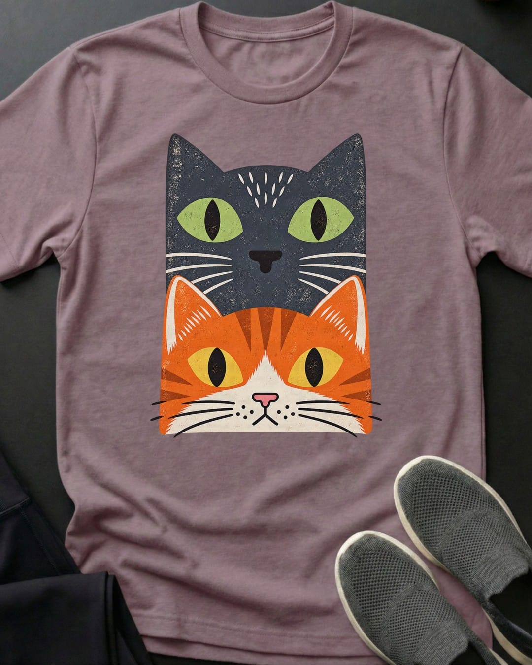 Grey & Orange Stack Tee in Paragon