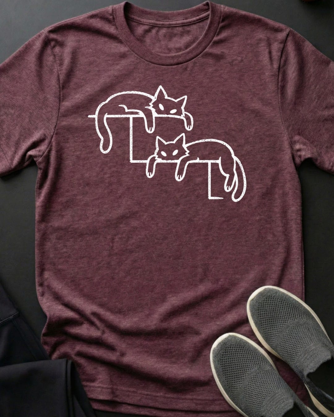 Step Nappers Tee in Heather Maroon
