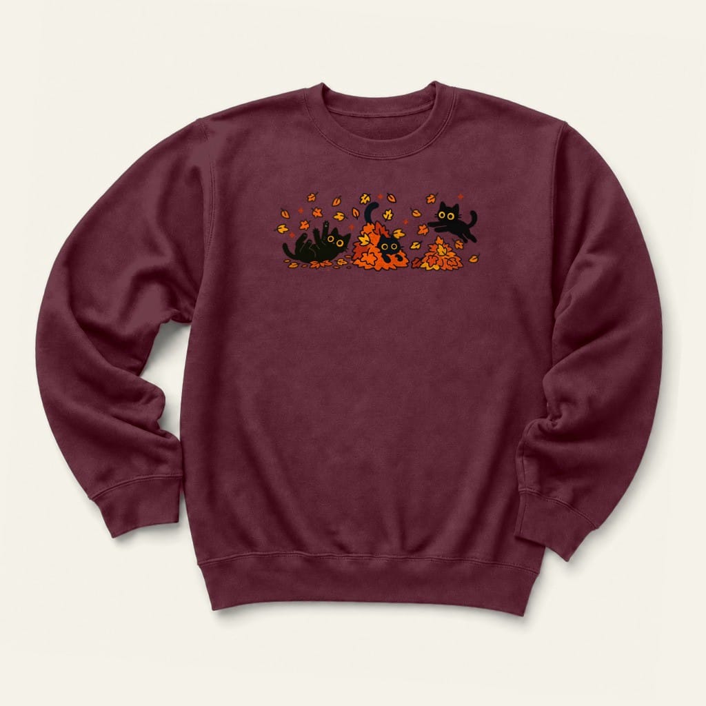 Autumn Zoomies Sweatshirt in Maroon