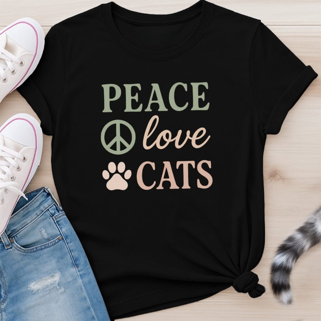 PEACE LOVE CATS T-SHIRT