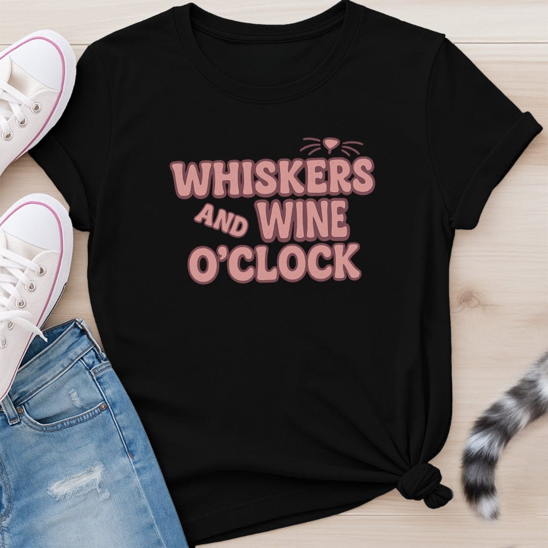 WHISKERS AND WINE T-SHIRT