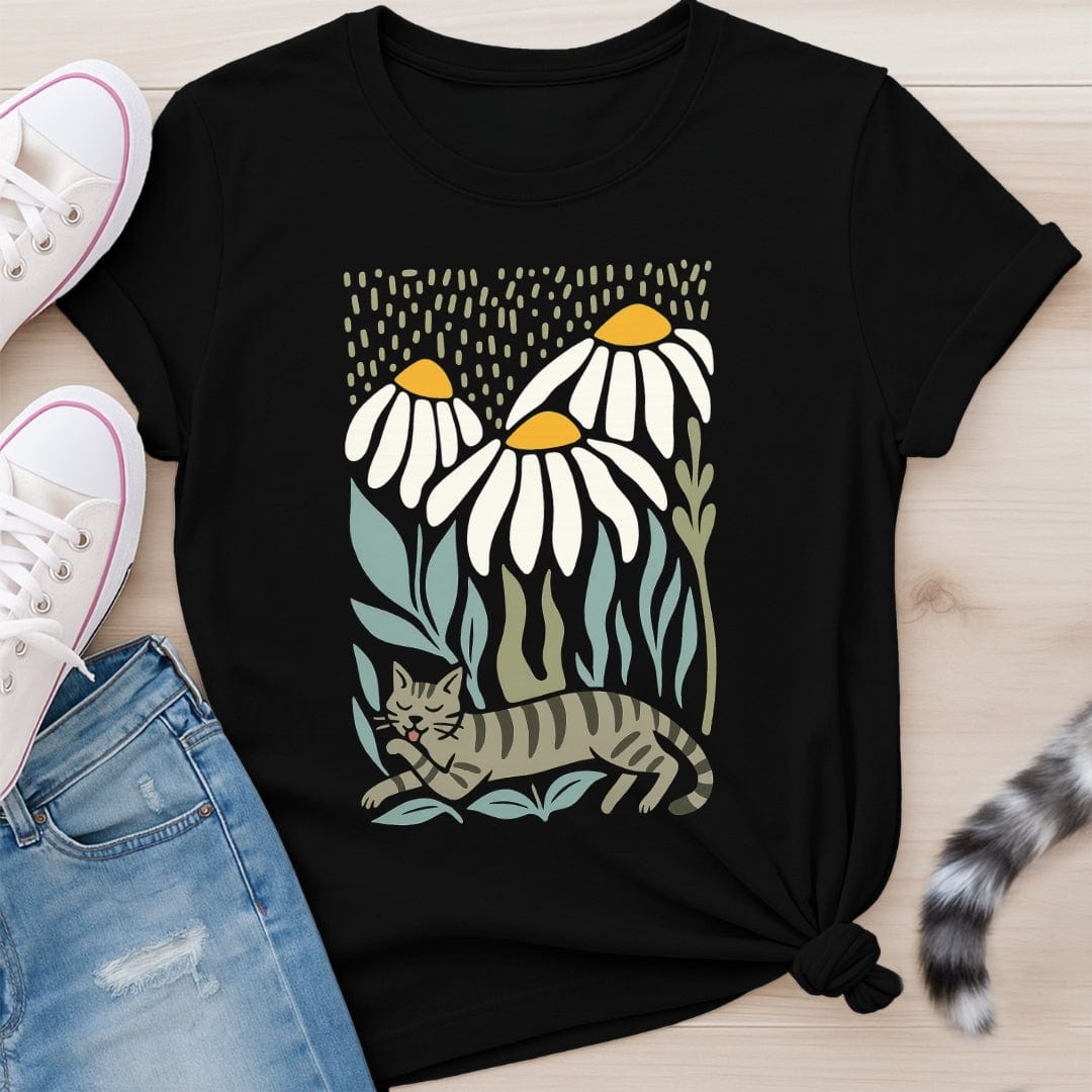 TABBY IN DAISIES T-SHIRT