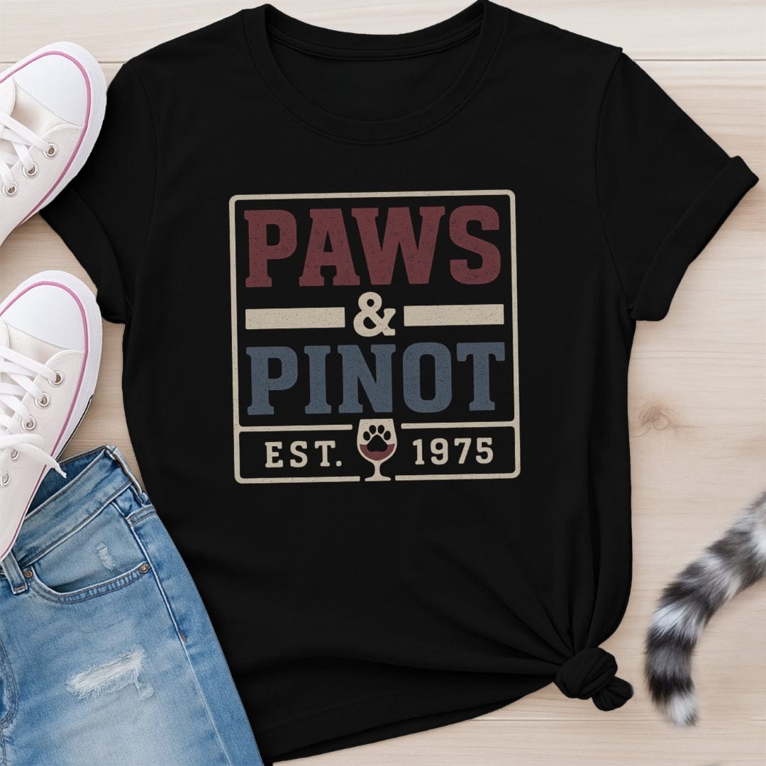 PAWS AND PINOT T-SHIRT