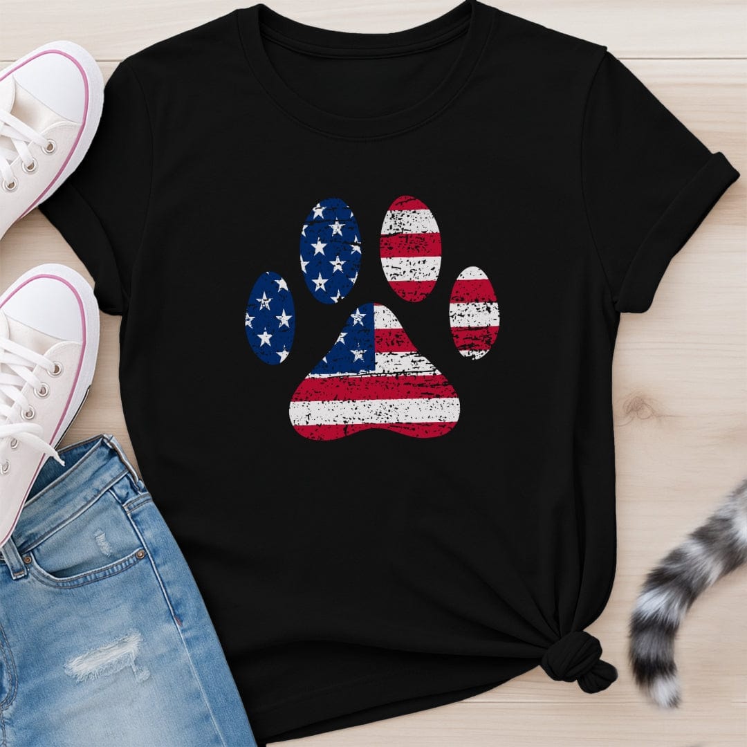 USA FLAG PAW T-SHIRT