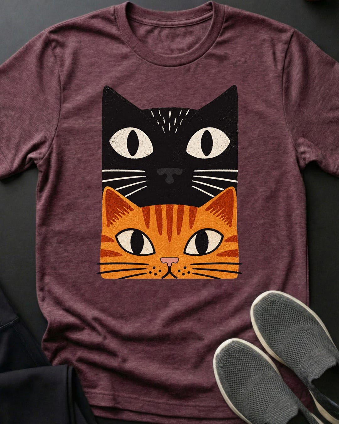 Orange Tabby Cat Stack Tee