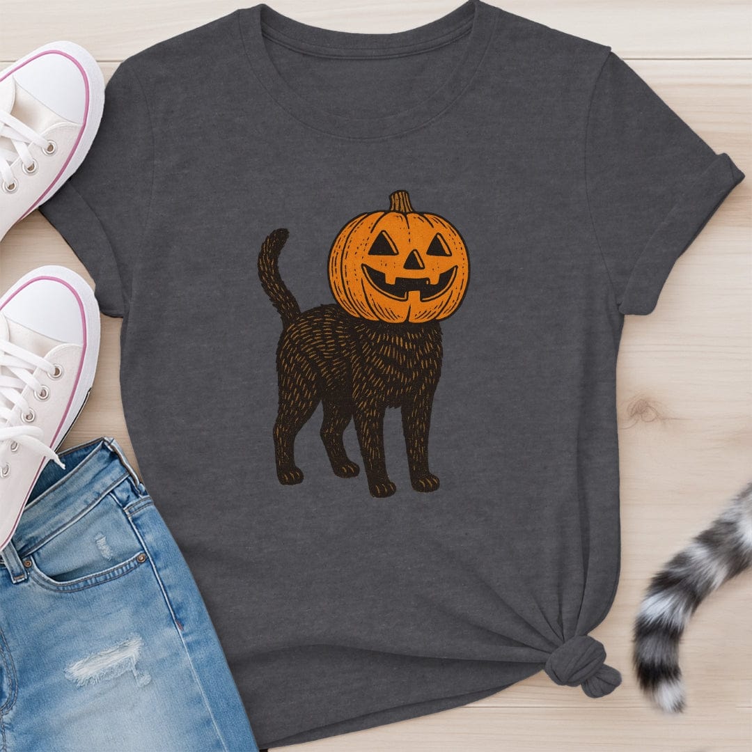 PUMPKIN HEAD CAT T-SHIRT