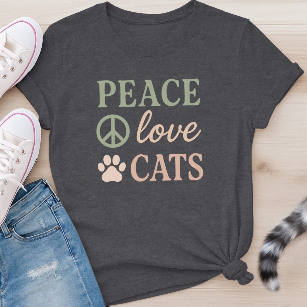 PEACE LOVE CATS T-SHIRT