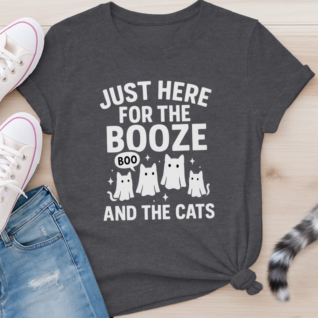 BOOZE AND CATS T-SHIRT