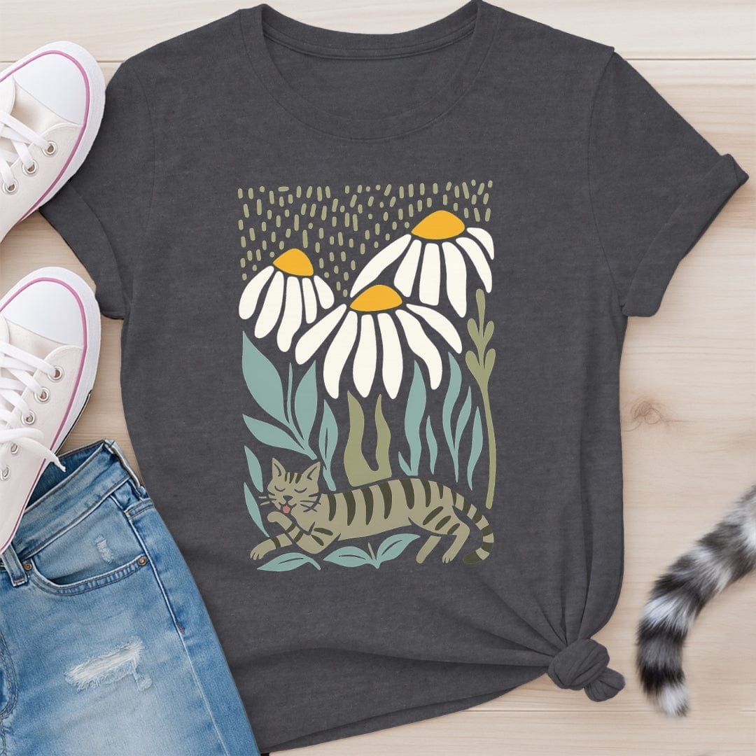 TABBY IN DAISIES T-SHIRT