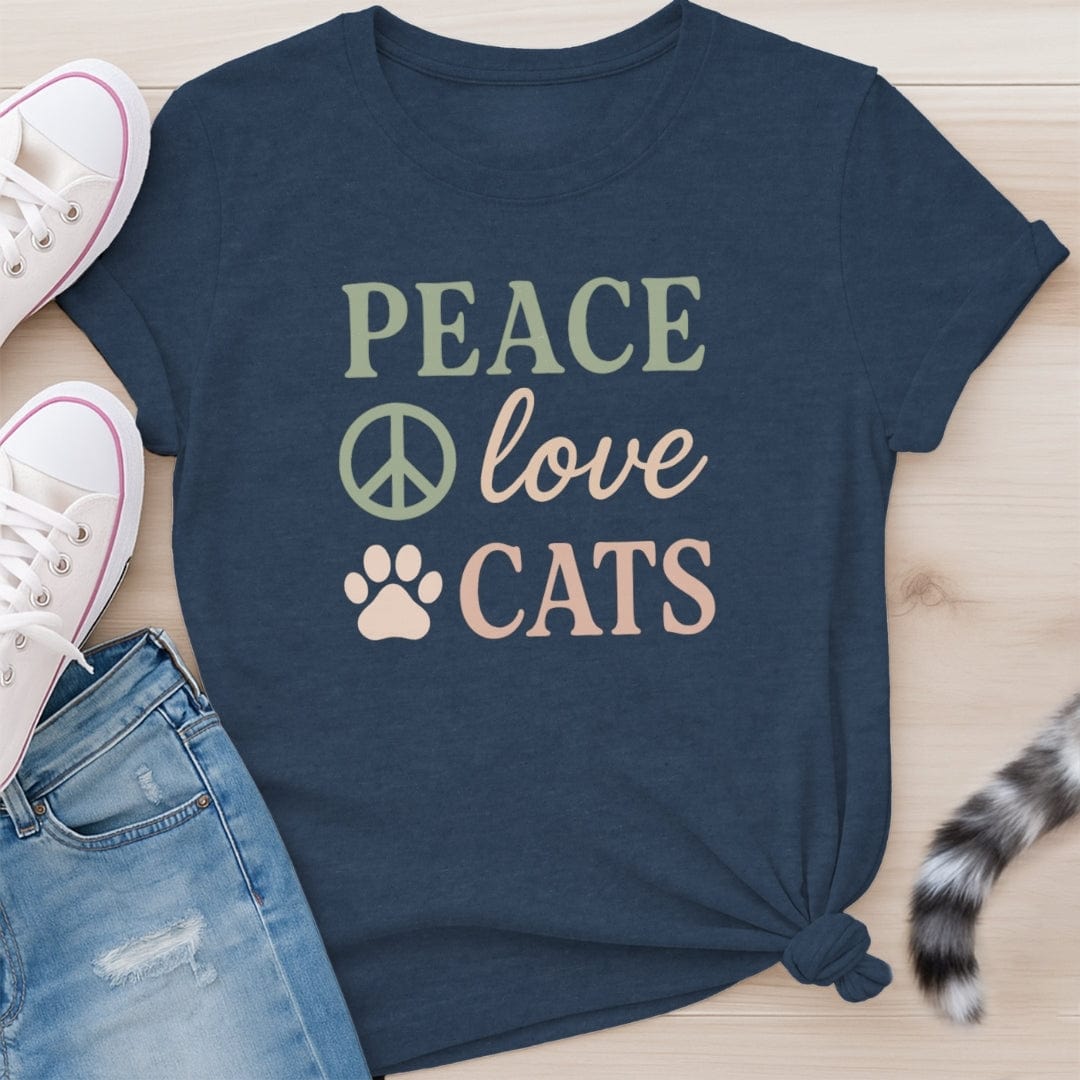PEACE LOVE CATS T-SHIRT
