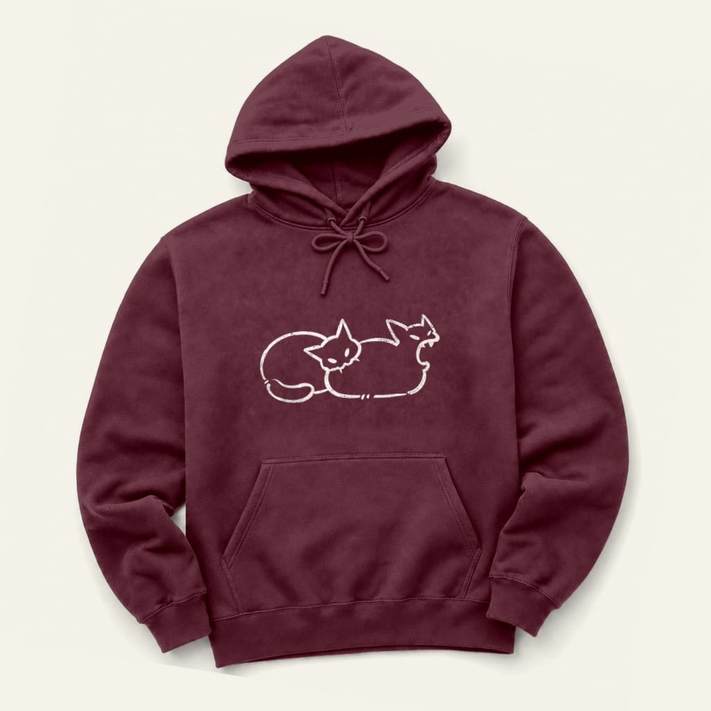 Just Chillin' Hoodie in Maroon
