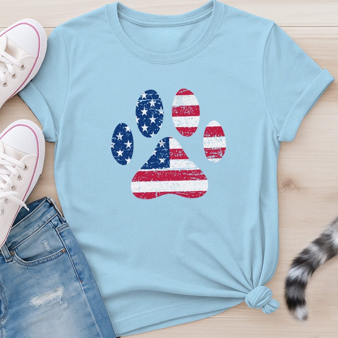 USA FLAG PAW T-SHIRT