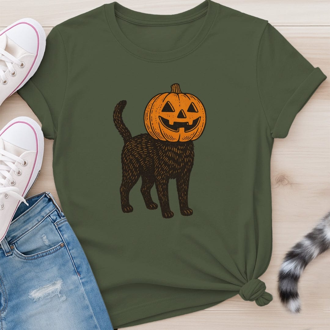 PUMPKIN HEAD CAT T-SHIRT