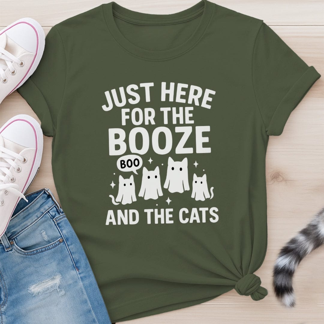 BOOZE AND CATS T-SHIRT