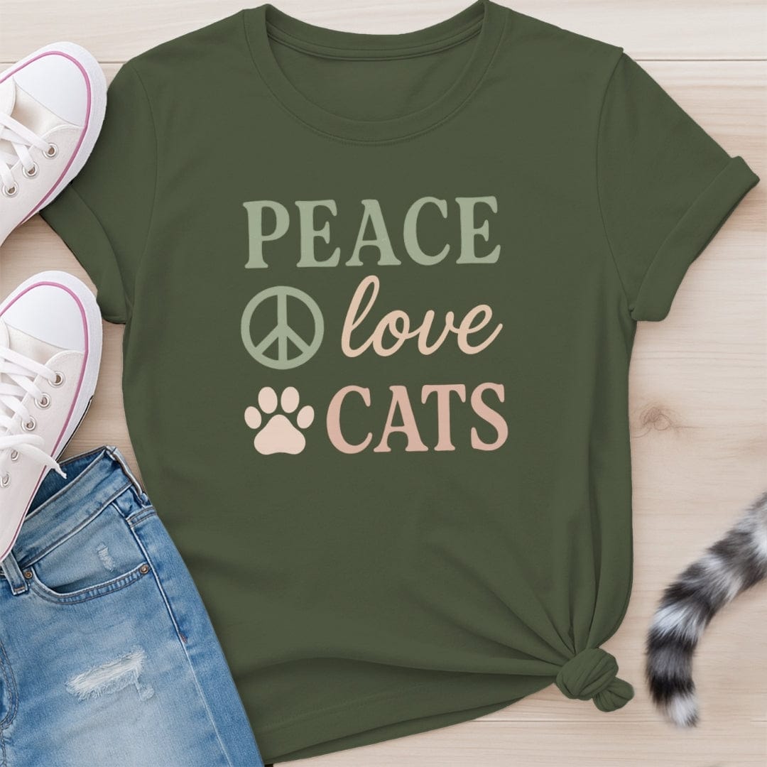 PEACE LOVE CATS T-SHIRT