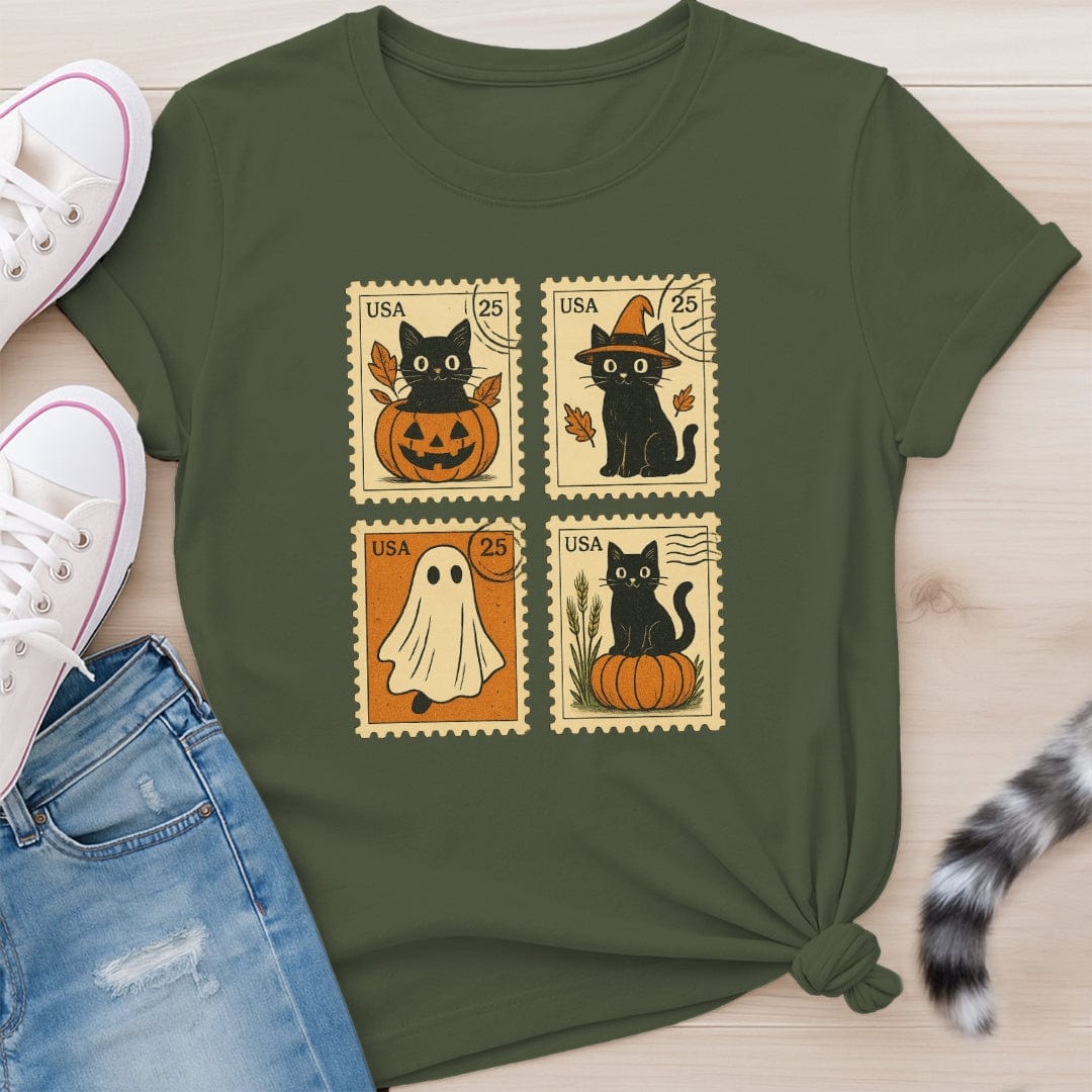 CAT STAMPS T-SHIRT