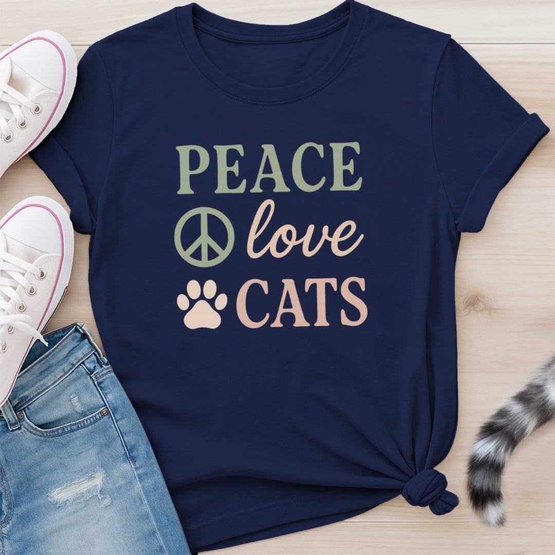 PEACE LOVE CATS T-SHIRT