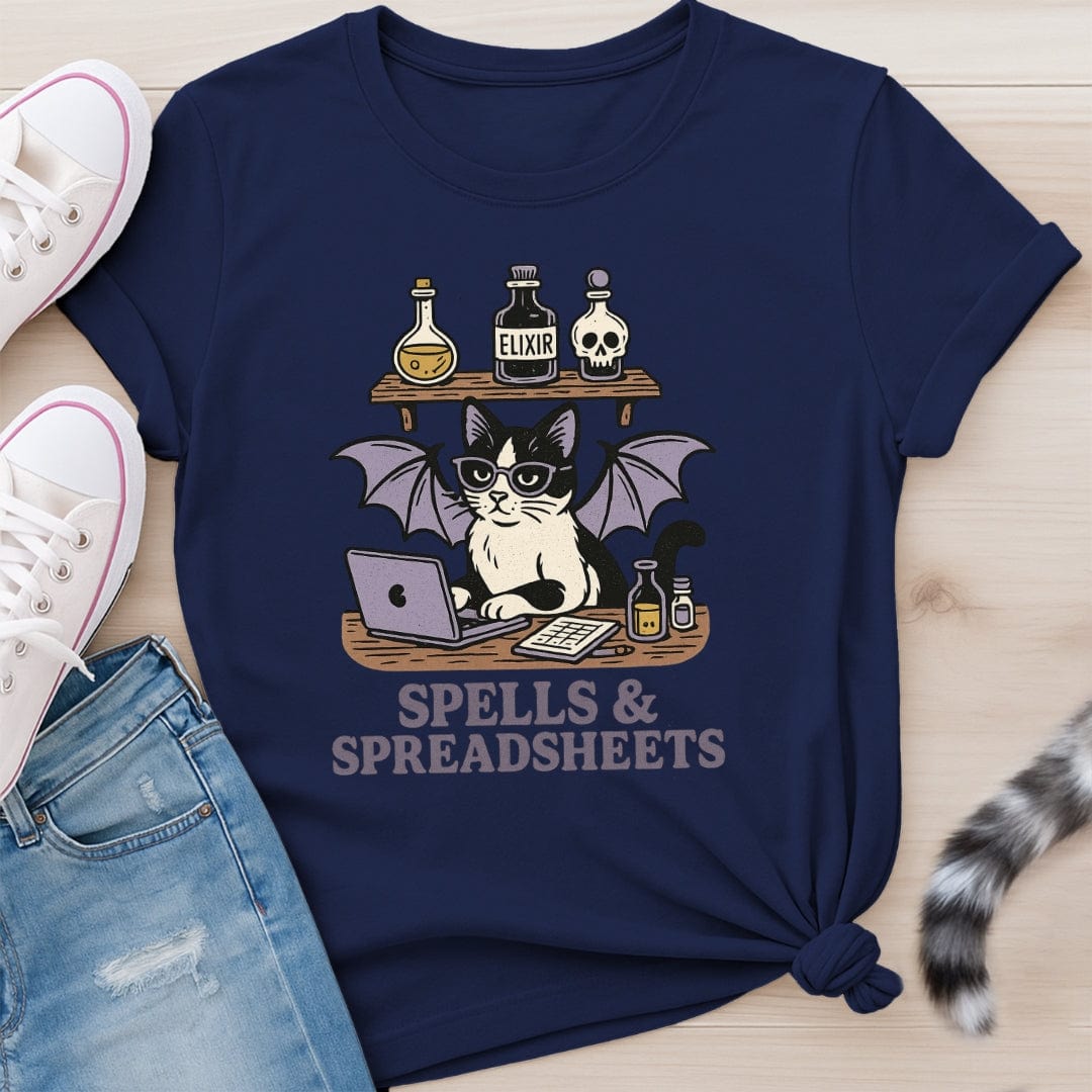 SPELLS AND SPREADSHEETS T-SHIRT