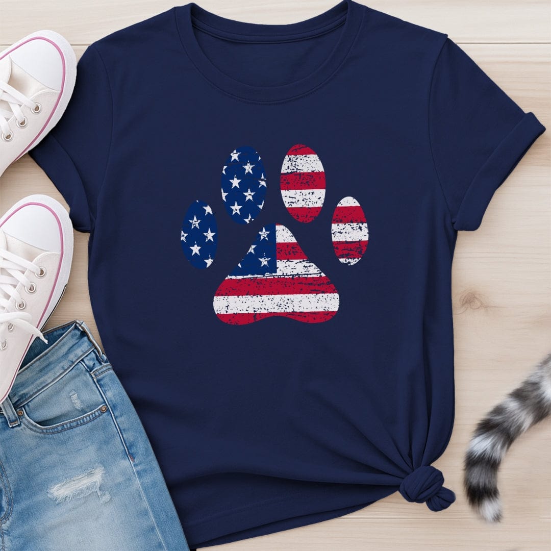 USA FLAG PAW T-SHIRT