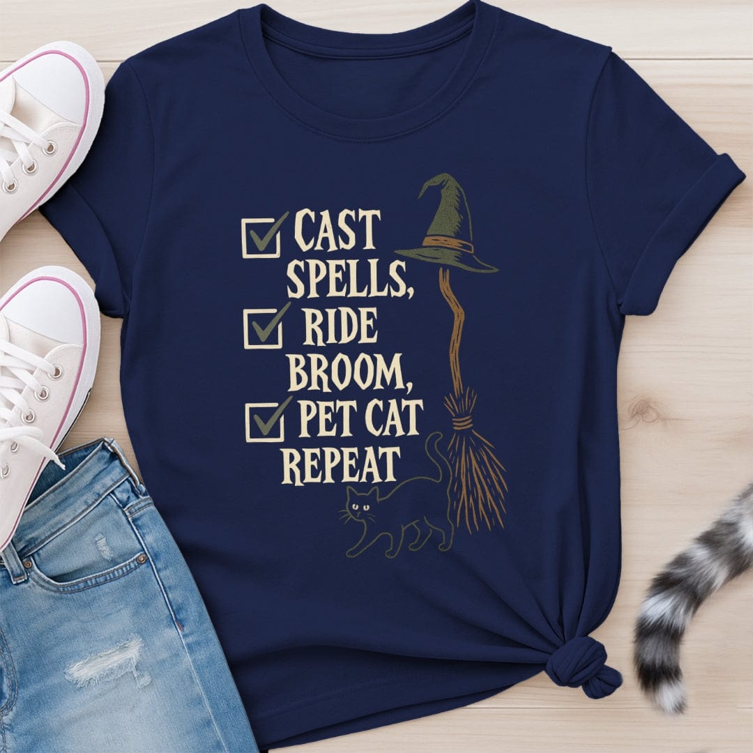 WITCHY KITTY CHECKLIST T-SHIRT
