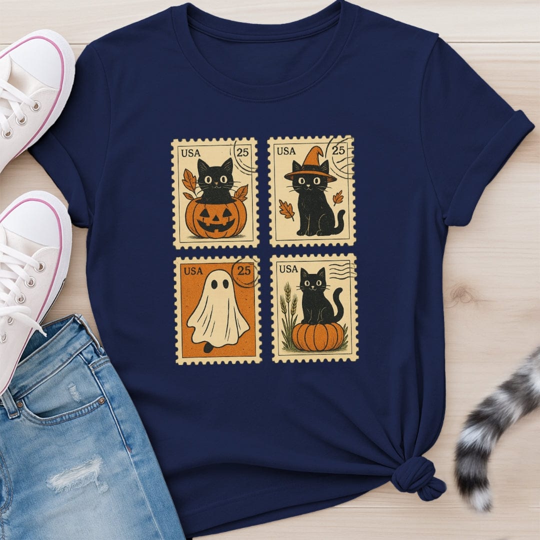 CAT STAMPS T-SHIRT