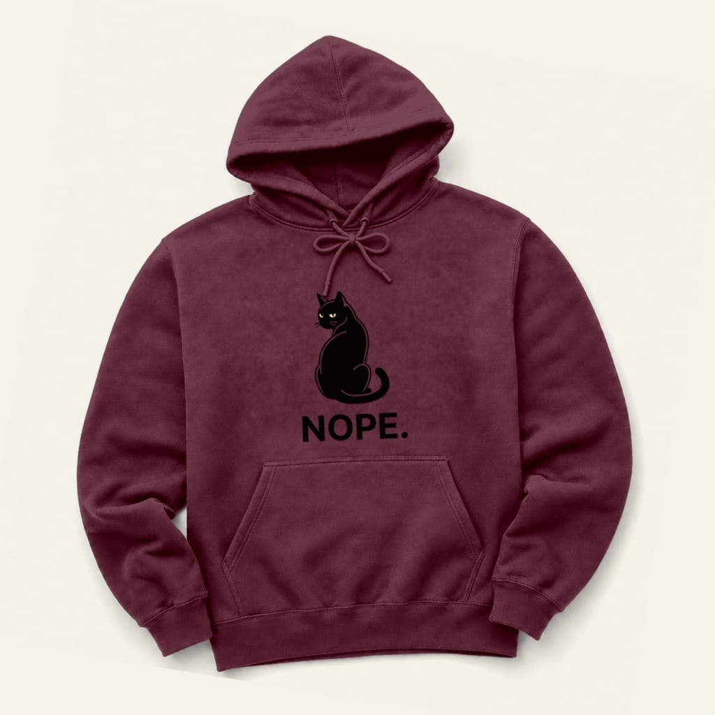 Nope Hoodie in Maroon