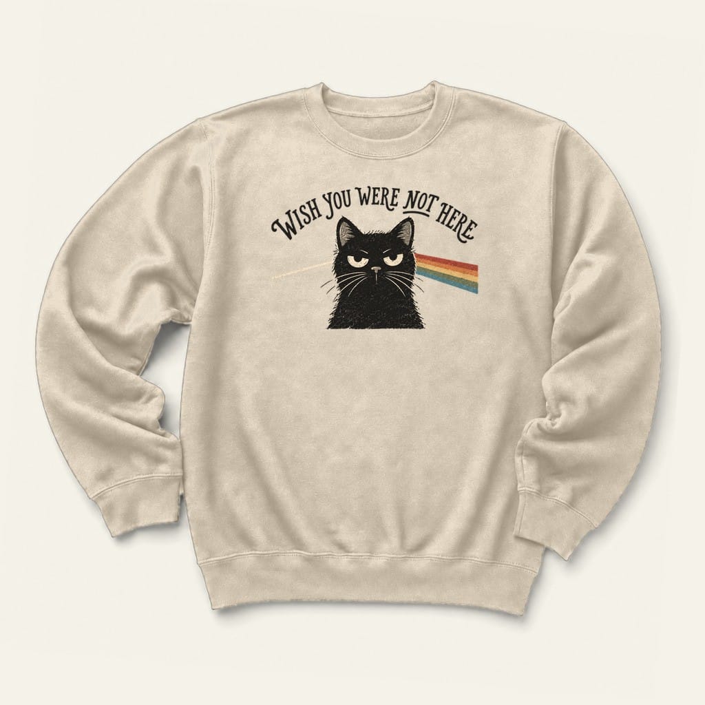 Not Here Sweatshirt in Sand