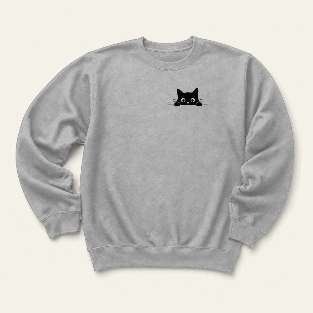 Pocket Kitty Sweatshirt in Sport Grey