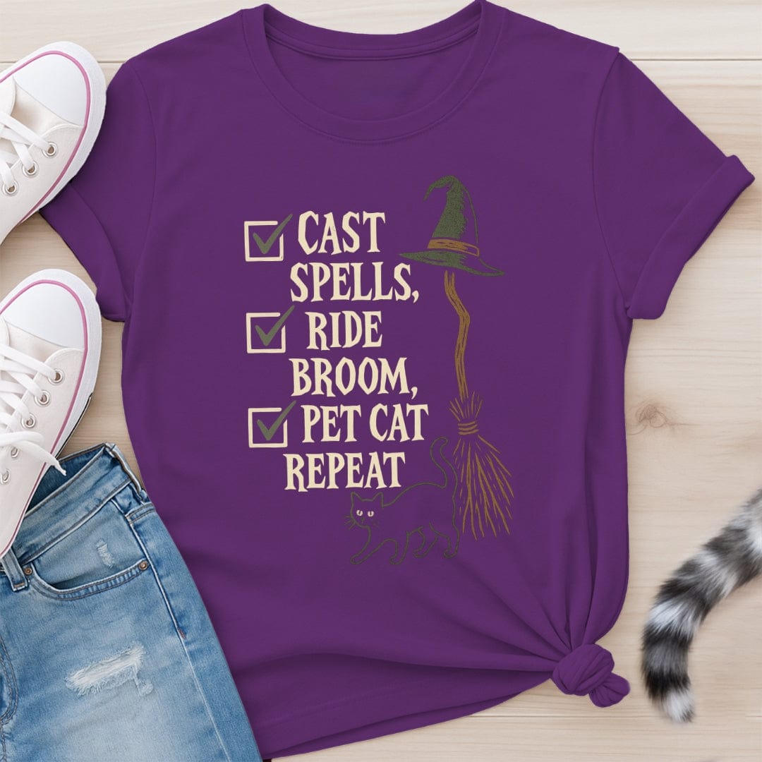 WITCHY KITTY CHECKLIST T-SHIRT