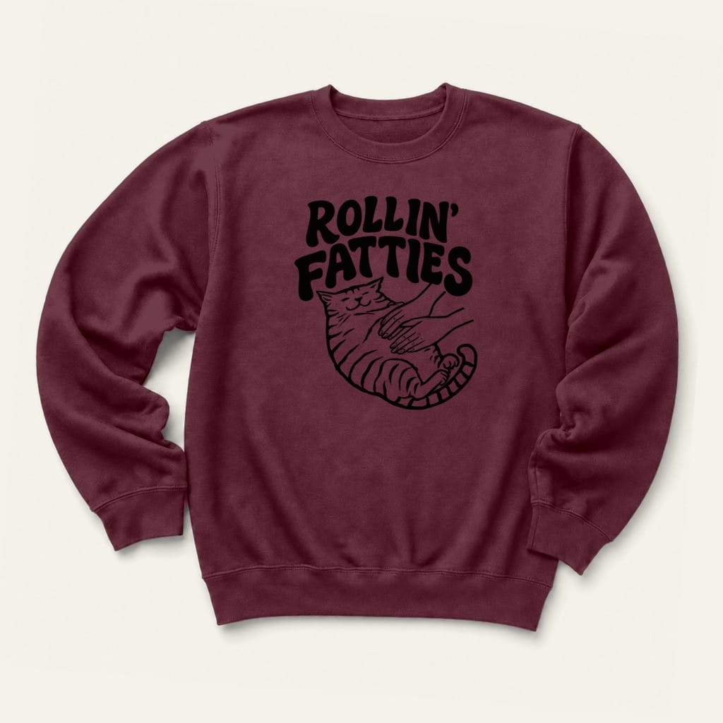 Rollin' Fatties Sweatshirt in Maroon