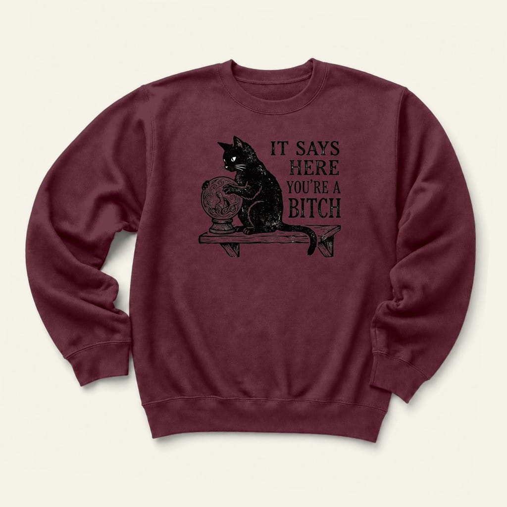 Says Here Sweatshirt in Maroon