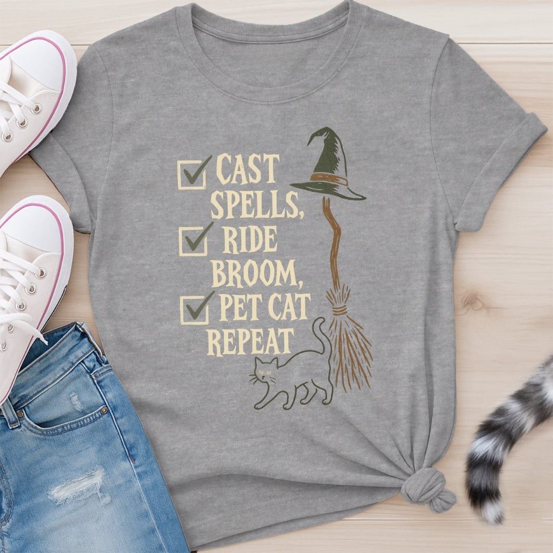 WITCHY KITTY CHECKLIST T-SHIRT