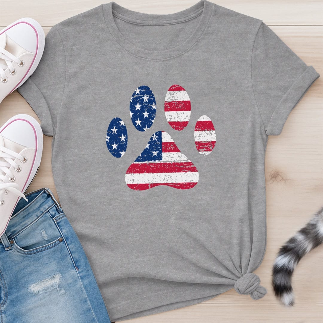 USA FLAG PAW T-SHIRT