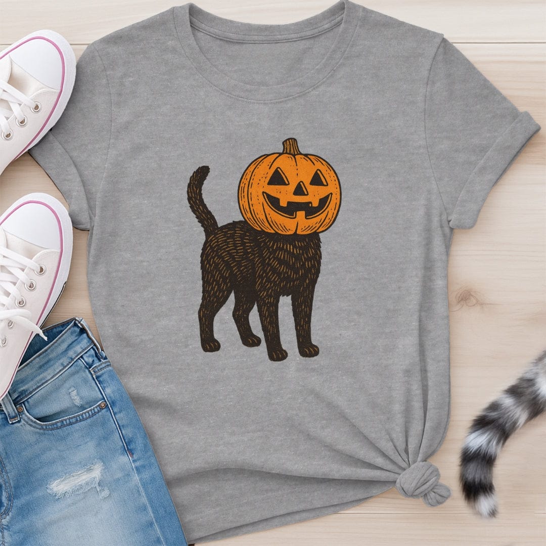 PUMPKIN HEAD CAT T-SHIRT
