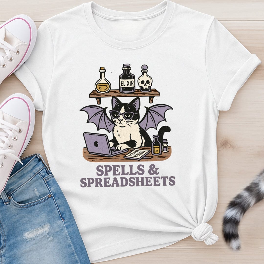 SPELLS AND SPREADSHEETS T-SHIRT