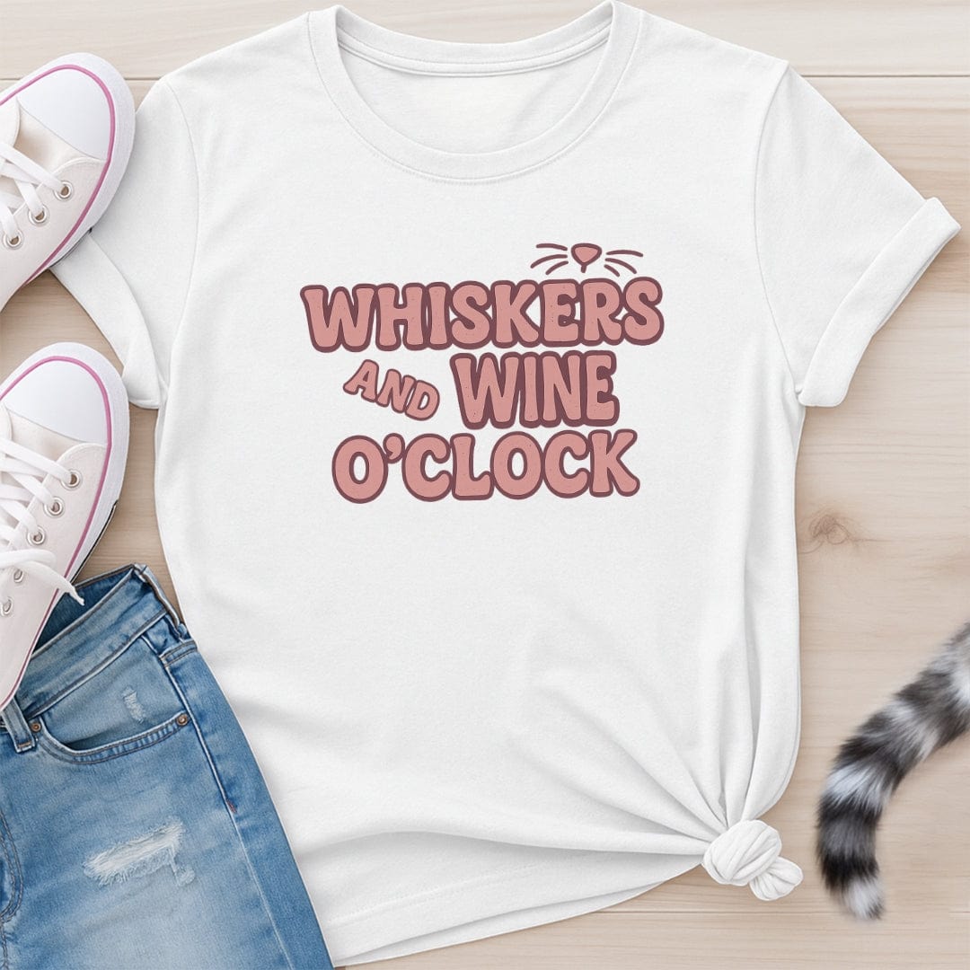 WHISKERS AND WINE T-SHIRT