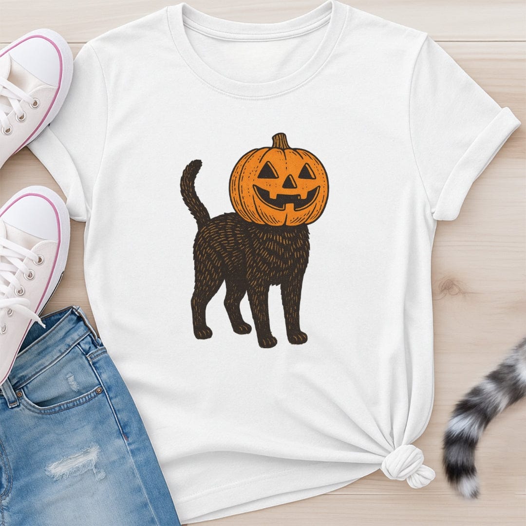 PUMPKIN HEAD CAT T-SHIRT