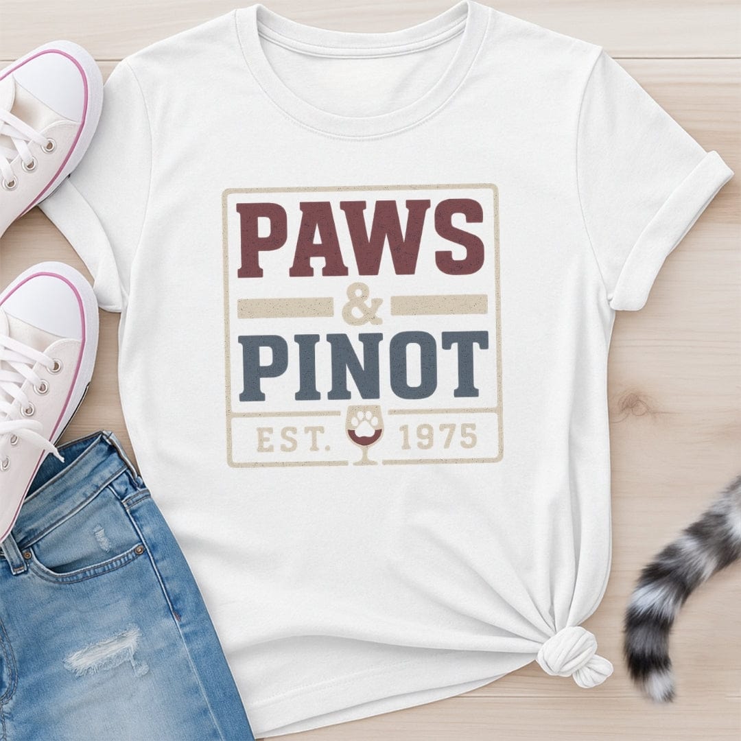 PAWS AND PINOT T-SHIRT