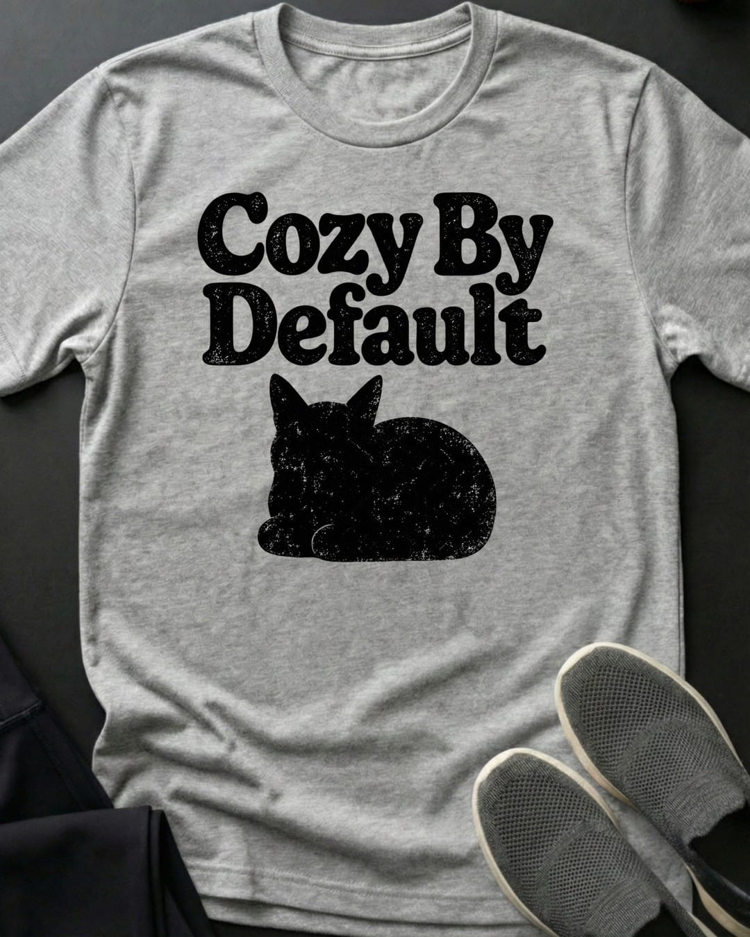 Cozy By Default Tee in Sport Grey
