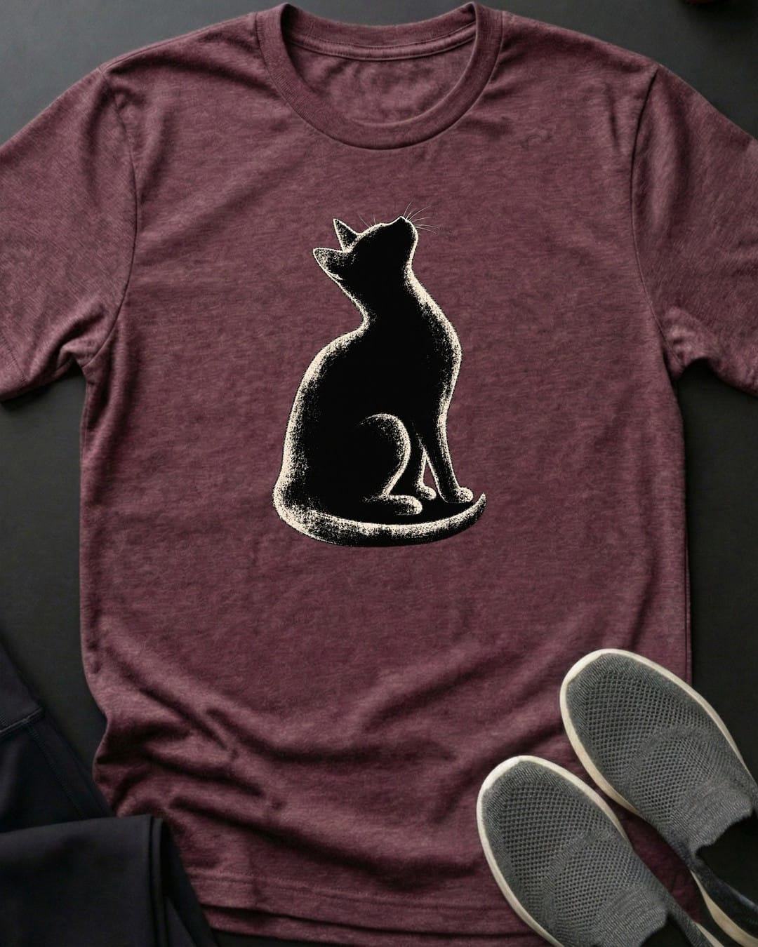 Looking Up Tee in Heather Maroon