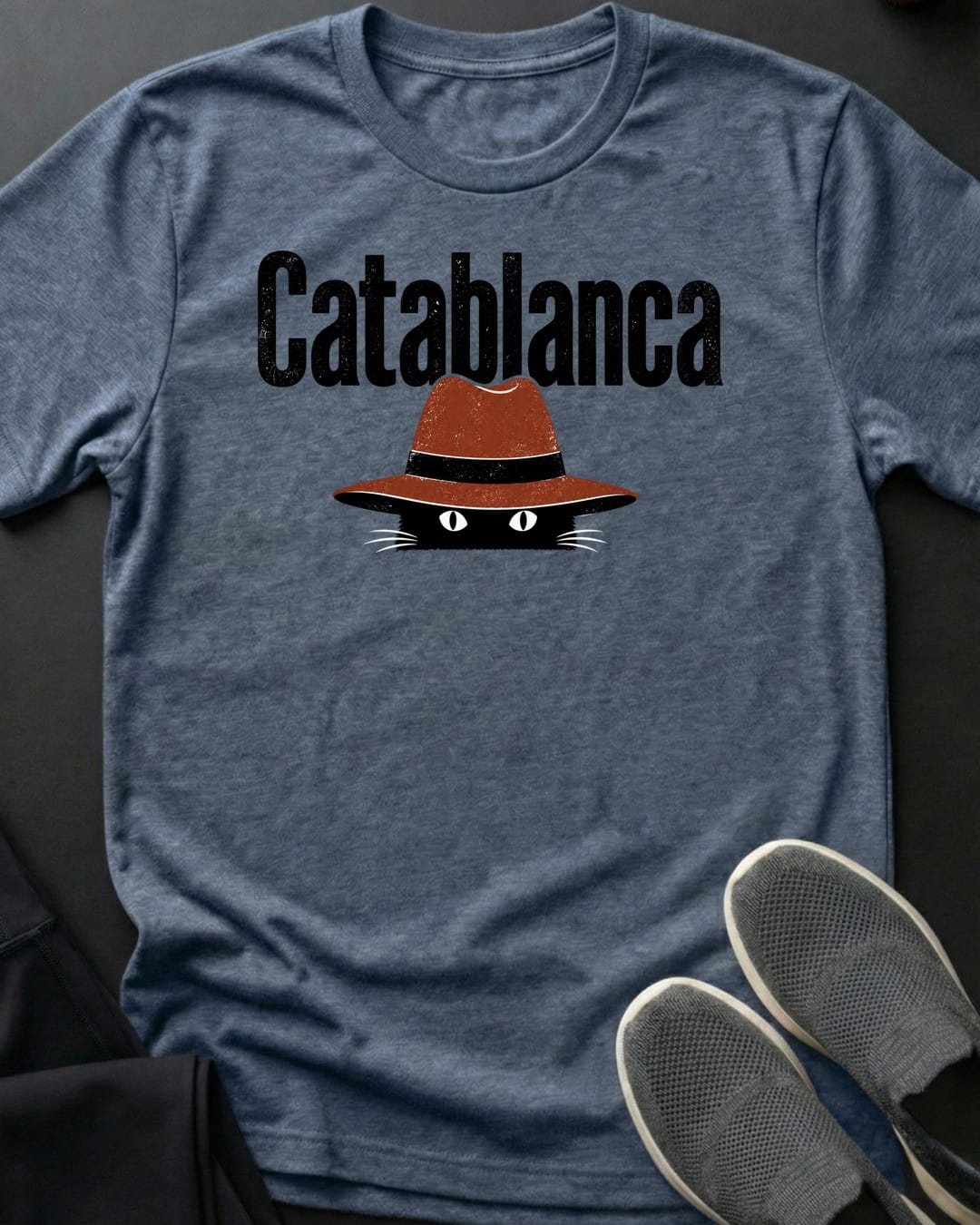 Catablanca Tee in Heather Indigo