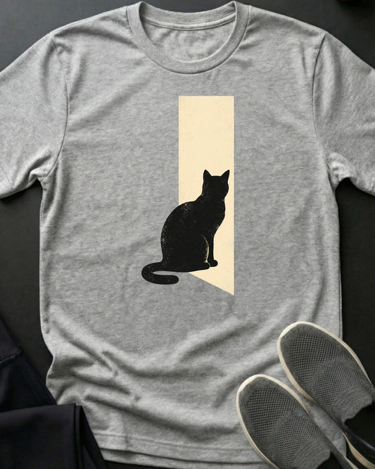 Doorway Cat Tee in Sport Grey
