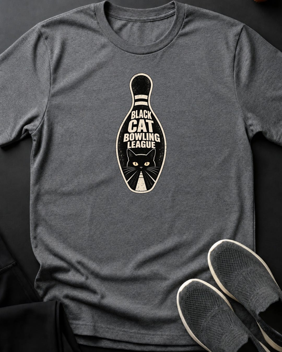 Bowling League Tee in Graphite Heather