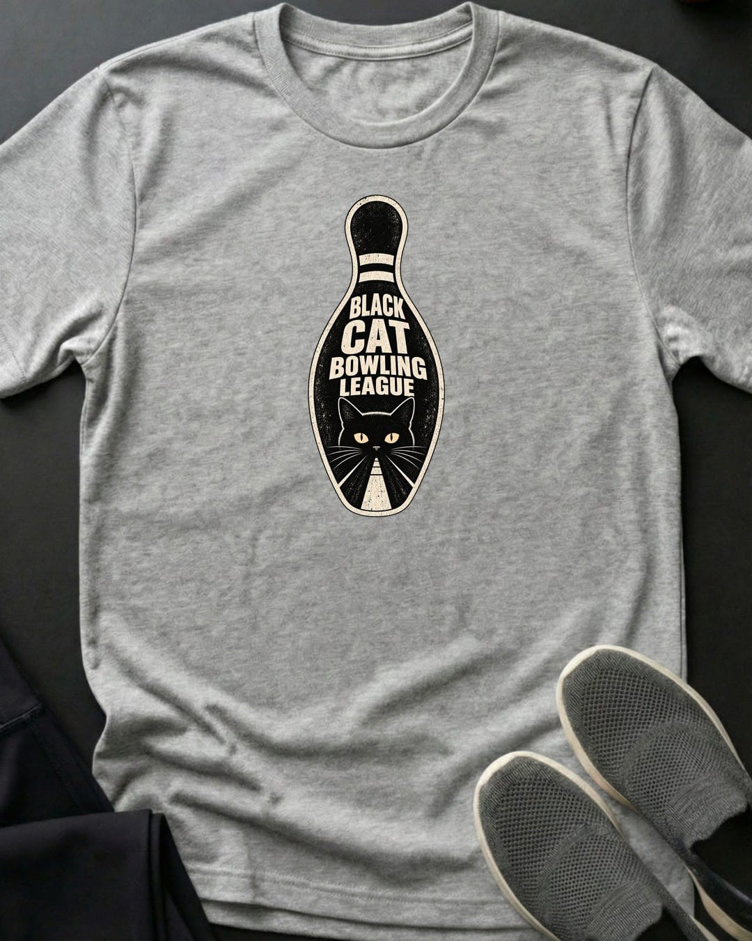 Bowling League Tee in Sport Grey