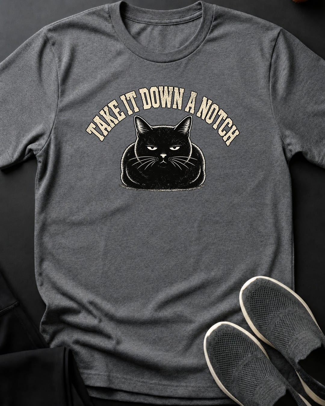 Down A Notch Tee in Graphite Heather