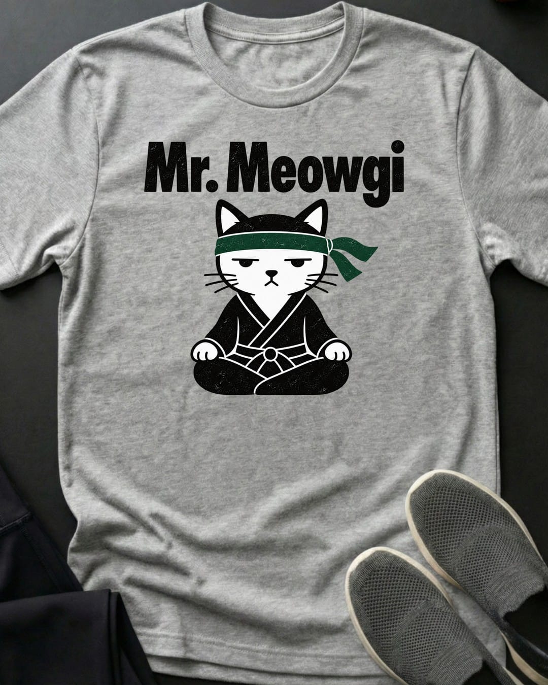 Mr. Meowgi Tee in Sport Grey