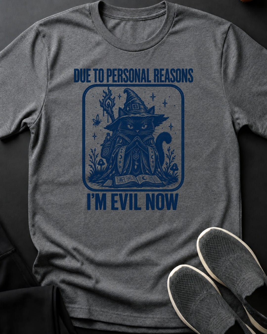 I'm Evil Now Tee in Graphite Heather