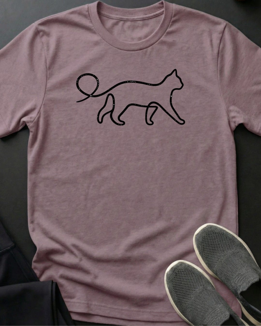 One Line Cat Tee in Paragon
